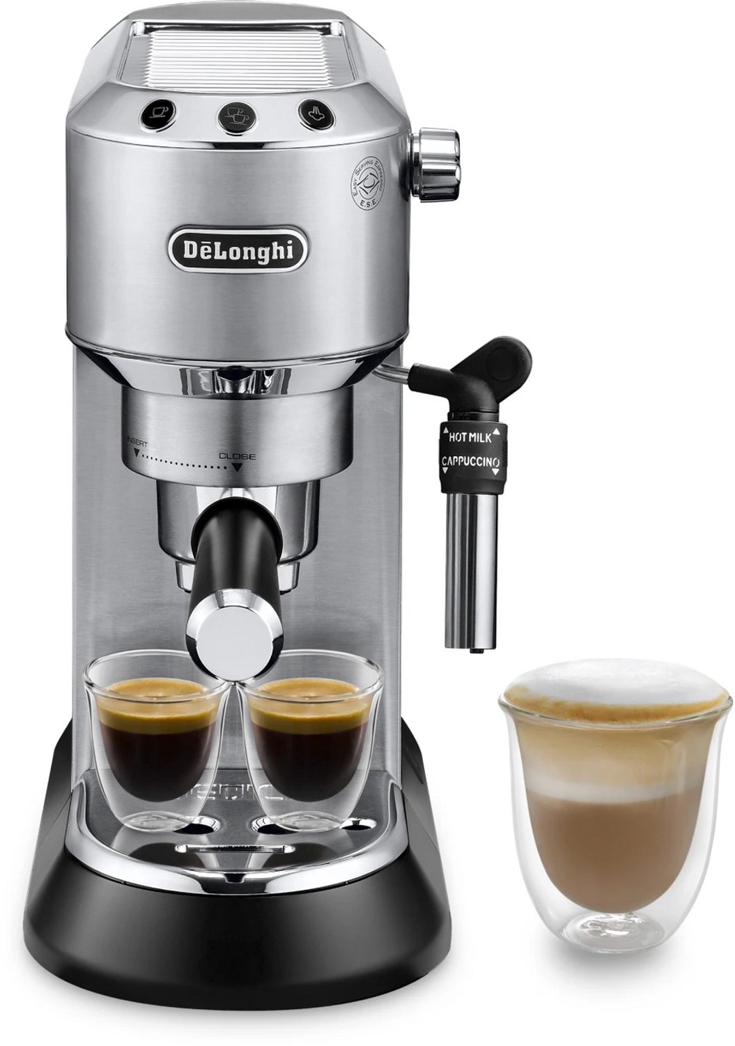Compacte Espressomachine 15 Bar – Metalen Behuizing – Handmatige Melkopschuimer – Thermoblock – 1,1 L – Espresso Cappuccino & Latte