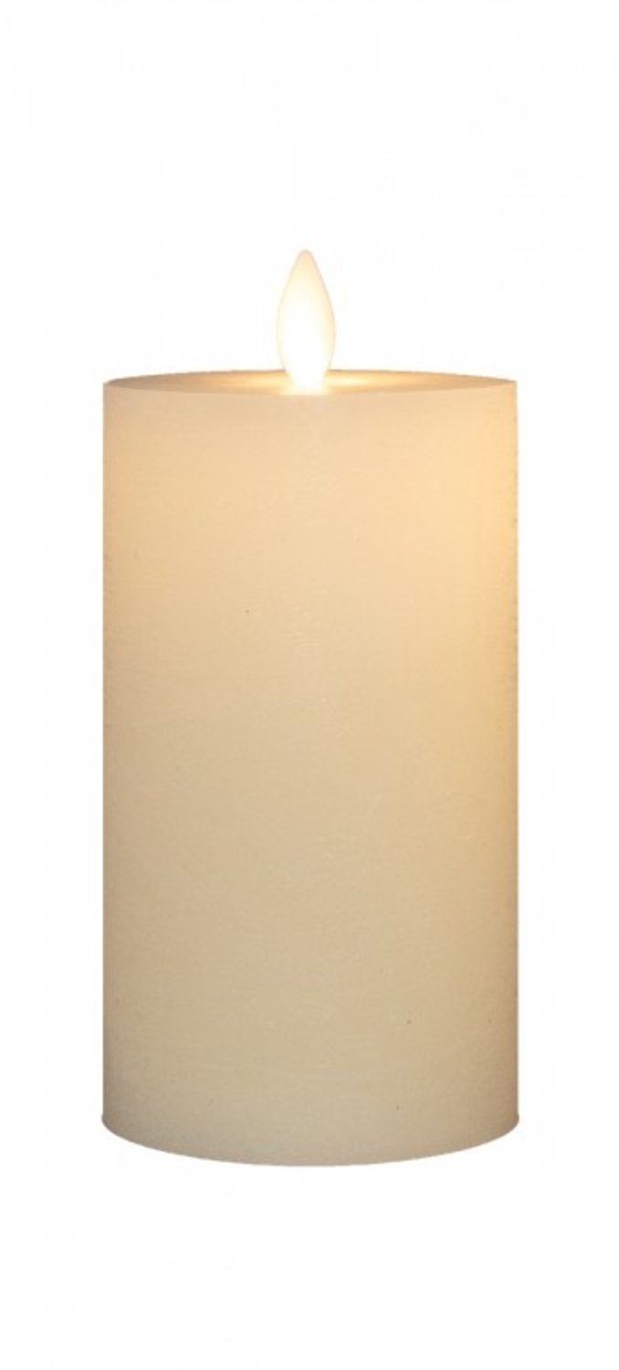 Annas Collection Stompkaars rustiek wax bewegende vlam 12,5x7,5 cm wit Anna's Collec... onbekend