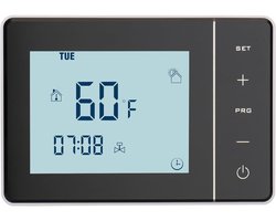 Wengart Gas fireplace thermostat WG01BW, battery operated, large digital LCD display, programmable, COM-NO-NC wire - ShopVlot