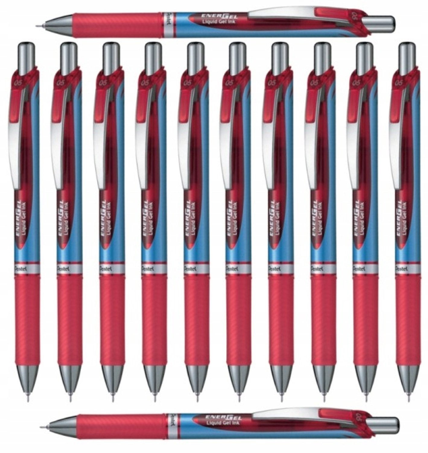 Pentel EnerGel BLN75 Gellpen Rood 0.5mm - Set van 12