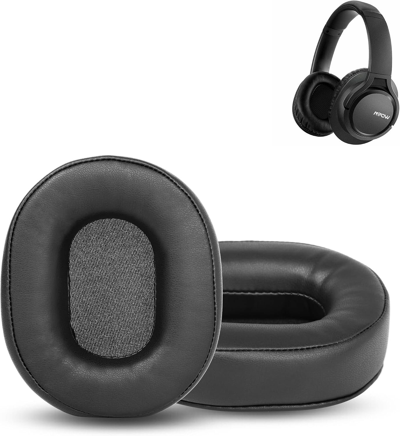 H7 Ear Pads Replacement Compatible with Mpow H7 Headphones Ear Pads Cushion (Protein Leather/Memory Foam) - ShopVlot