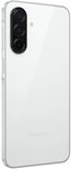 Achterkant van de witte Samsung Galaxy met verticaal camerablok en het merklogo.