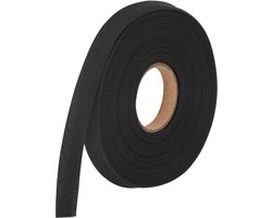 Biasband - Polyester - Zwart - 12 mm x 10 m