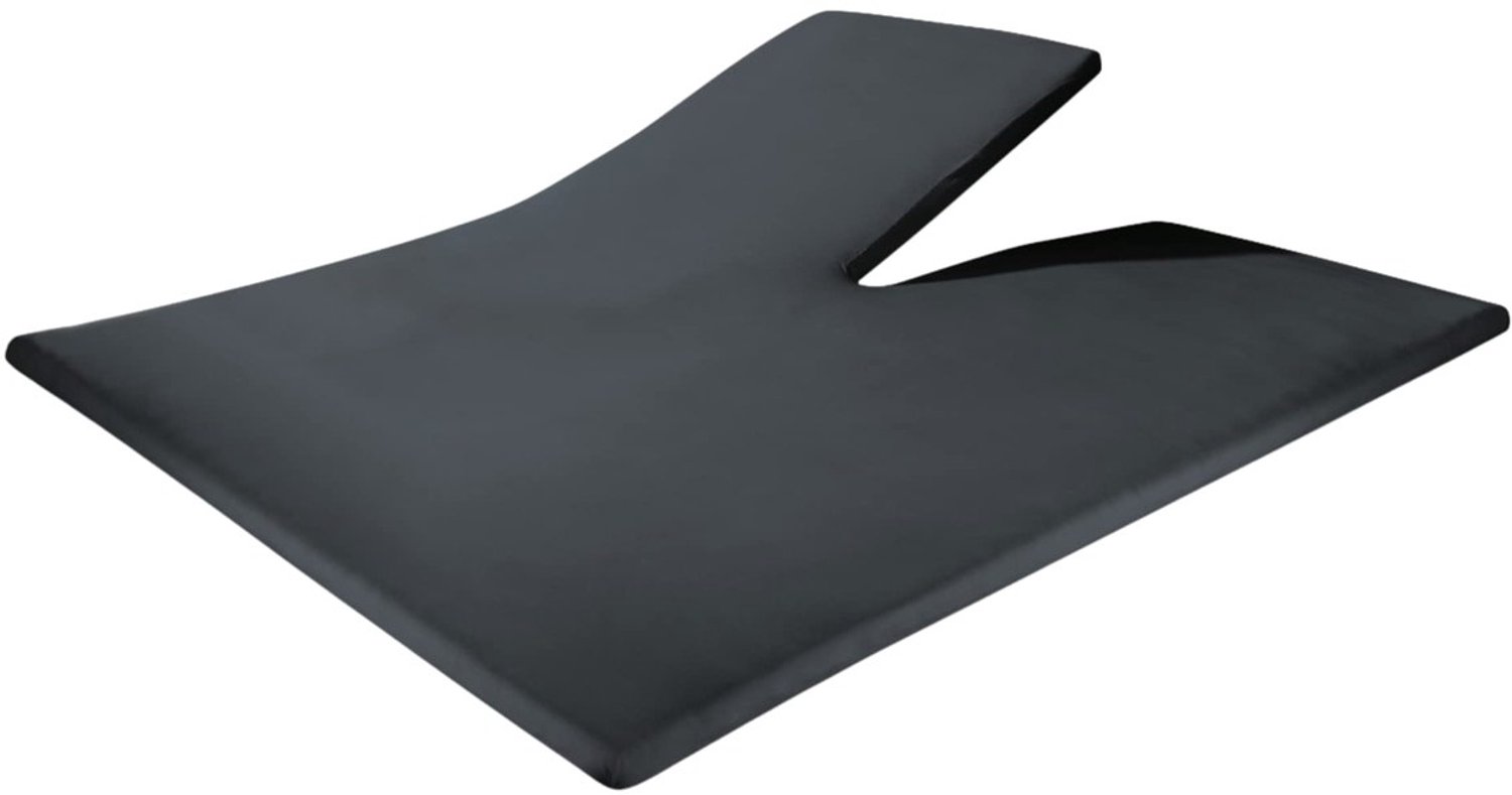 Duraxl Hoeslaken - Splittopper - Jersey - Antraciet - 200 x 220 cm