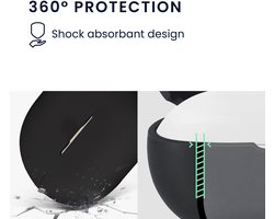 kwmobile cover voor oordopjes case - geschikt voor Huawei Freebuds Pro 5 - Trendy beschermhoes draadloze oordopjes in zwart