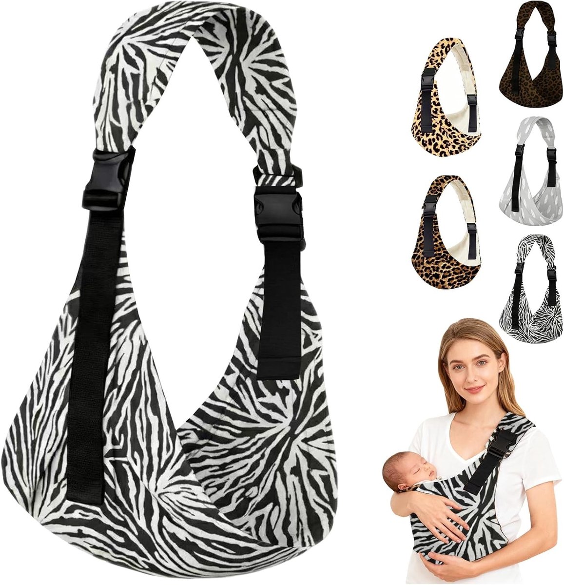 Ergonomische Draagzak voor Pasgeborenen, Verstelbare Heupdrager en Zijdrager tot 20 kg, Comfortabel en Ondersteunend voor Baby's en Peuters