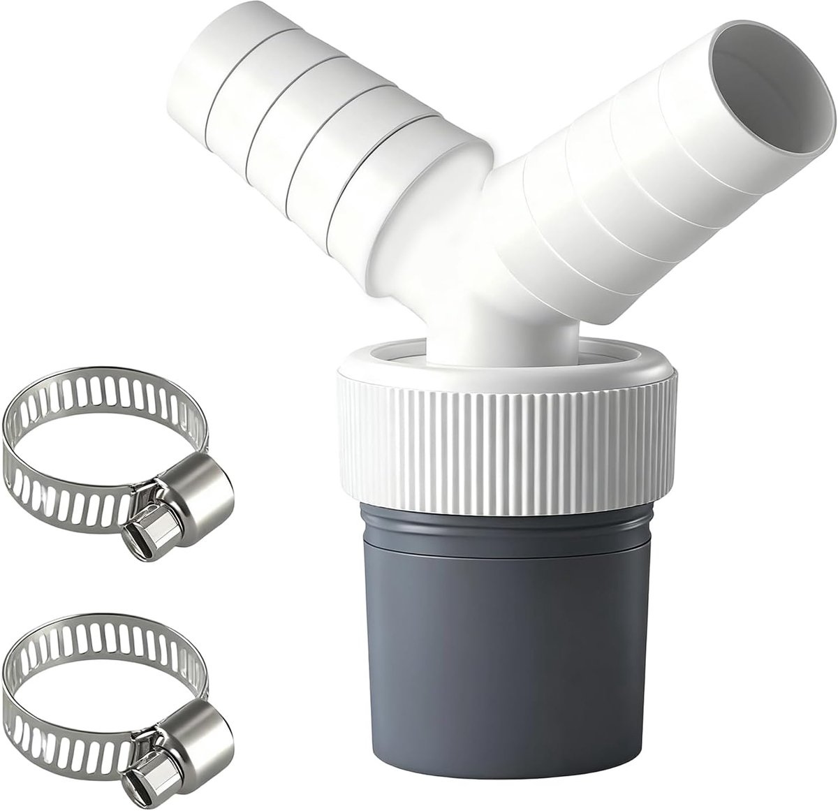 Ablau Adaptor for Washing Machine, Double Connection for Washing Machine, with Input Diameter 19-24 mm and Output - ShopVlot