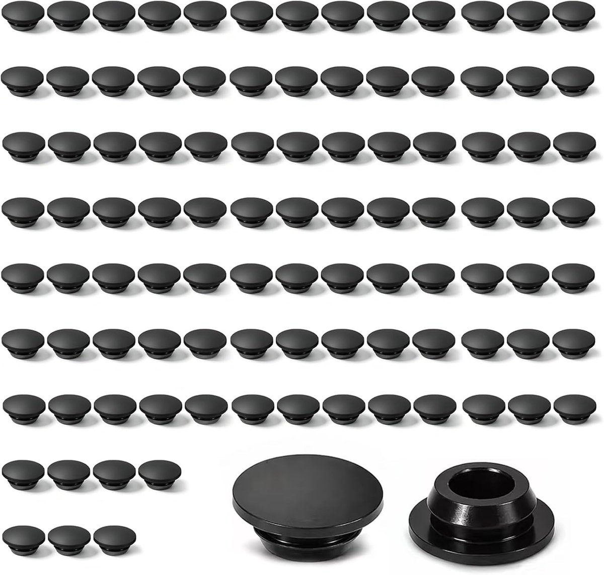 100 stuks siliconen afdekdoppen met een diameter van 10 mm voor boorgaten, meubelgaten, rubberen stoppen - ShopVlot