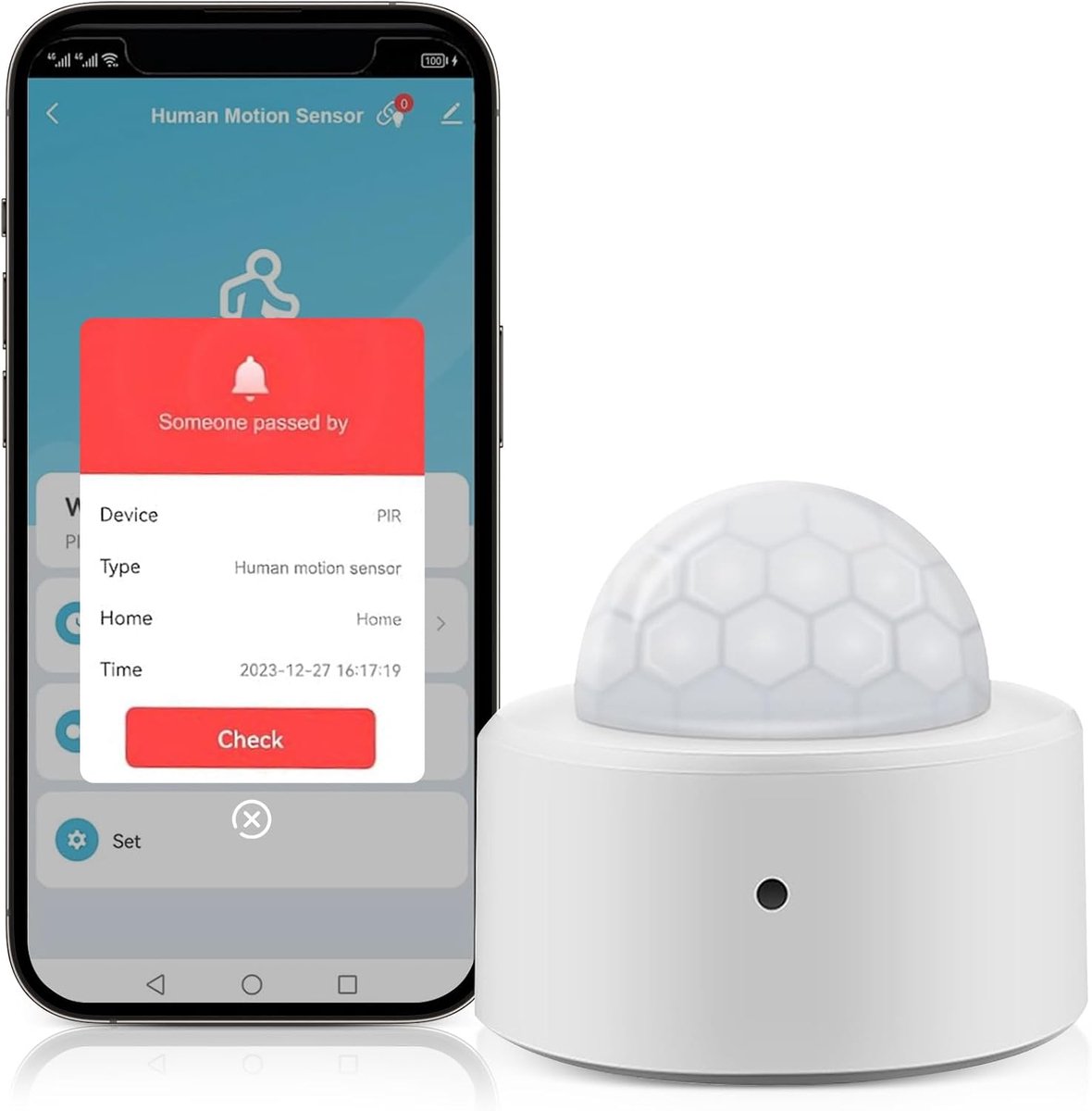 Presence Detector, Light Sensing, 2-in-1 Smart Motion Sensor, WiFi Motion Sensor, Intelligent Motion Sensor with - ShopVlot