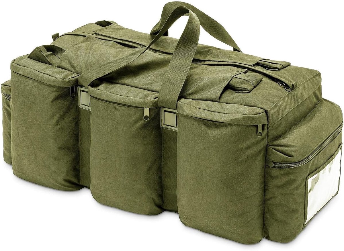 Defcon 5 duffle bag duffle bag backpack - 100 liter - with 6 compartments - Green, green - ShopVlot
