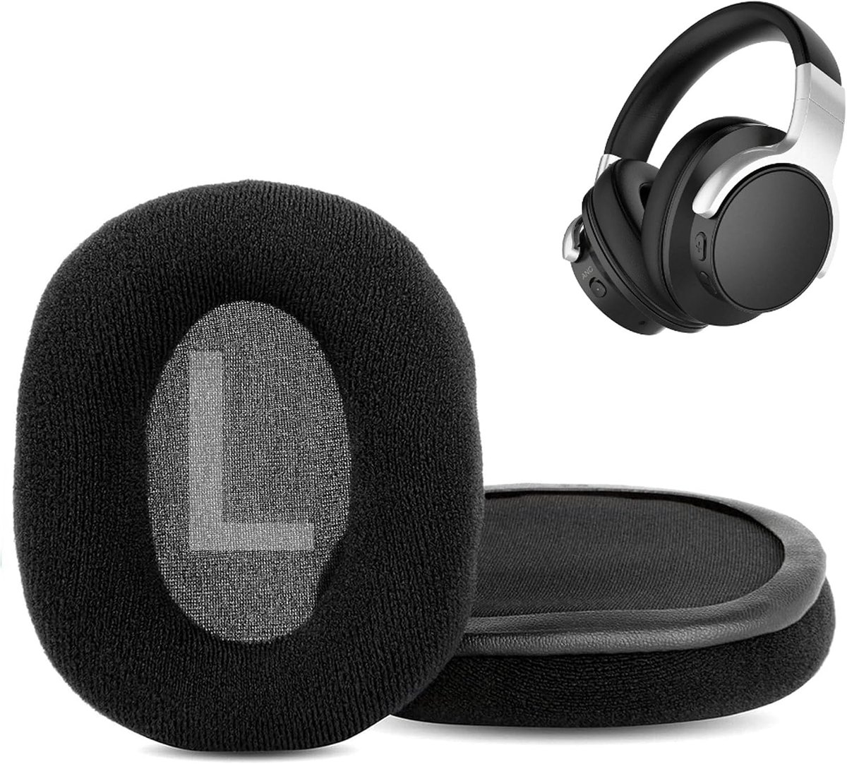 Ear Pads Compatible with Mixcder E7 Wireless Bluetooth Headphones Ear Pads Replacement with Warm Softer Fabric and - ShopVlot