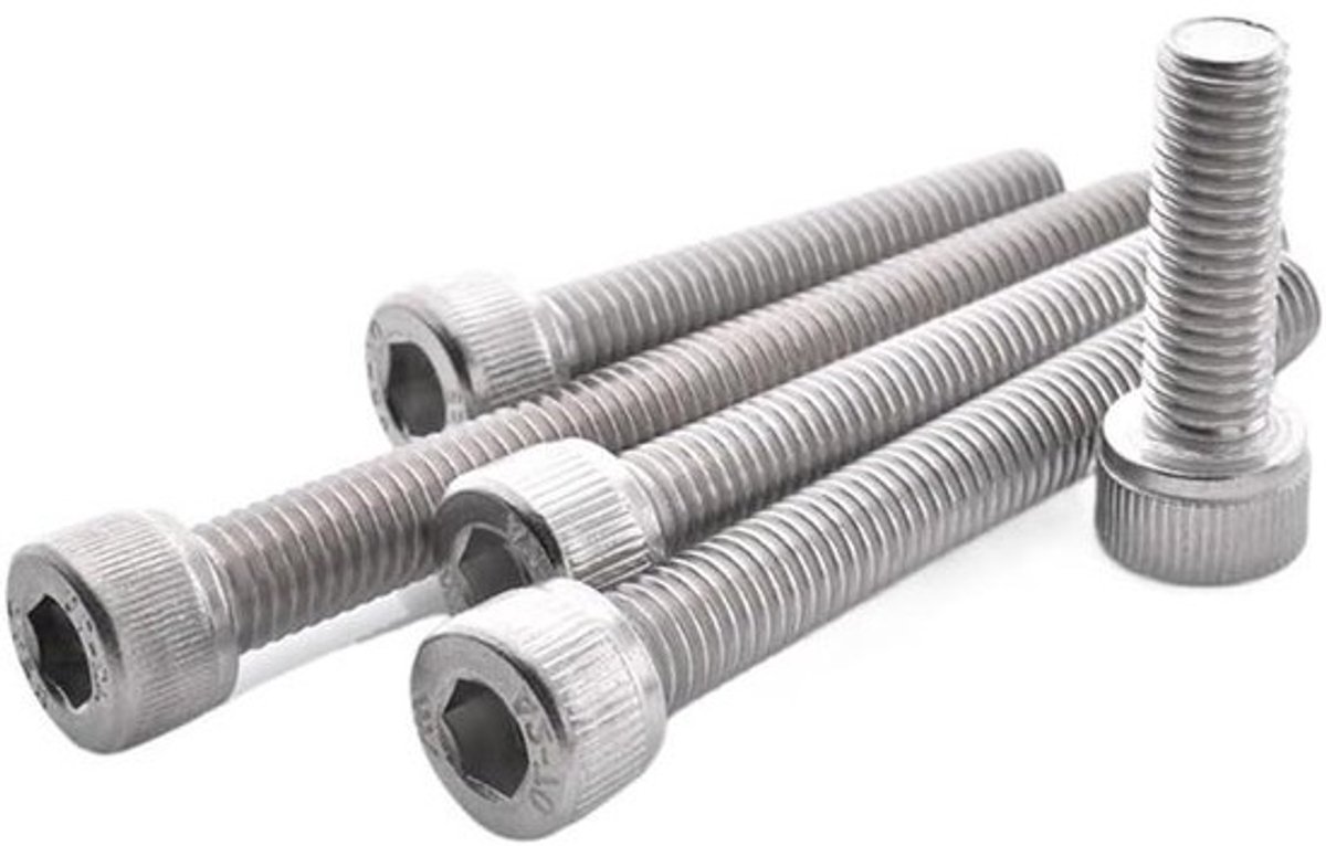 Metalen schroeven 5 stuks - Zeskant-inbusbout - 304 roestvrij staal - 20-150 mm - M10 M12 (130 mm, M12)