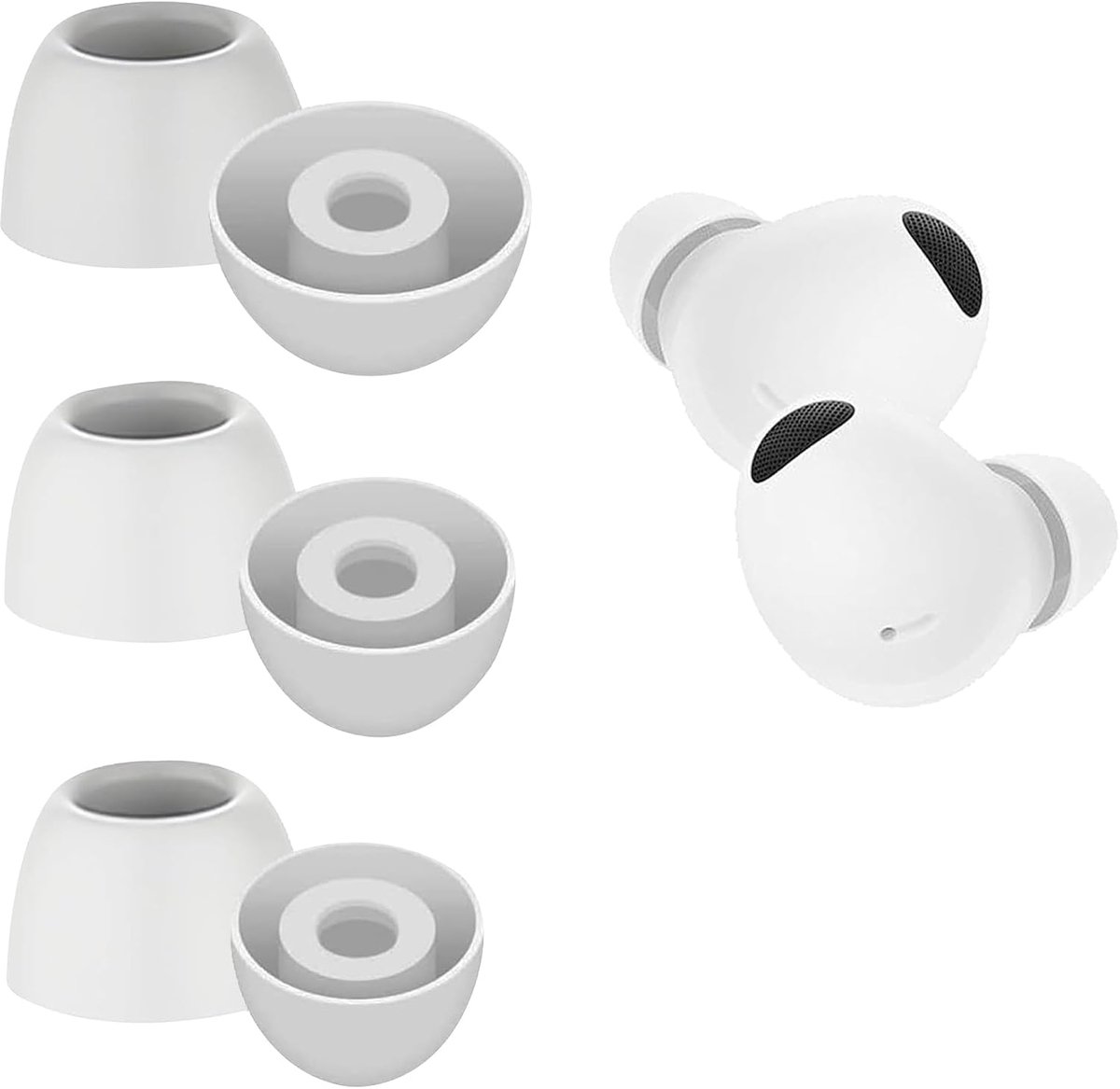 Silicone Replacement Earbuds Compatible with Samsung Galaxy Buds 2 Pro, S/M/L, 3 Pairs Replacement Earbuds - ShopVlot