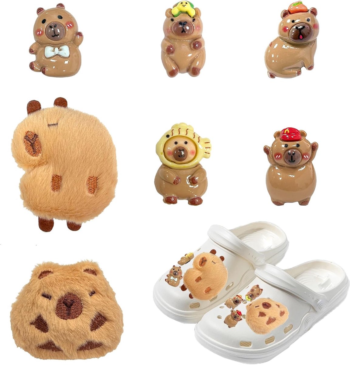 Charms Capybara,Capybara Shoe Charms,9 Pcs Capybara Shoe Decoration Charmes,Capybara Sandals Anime Charms,For Kids and - ShopVlot