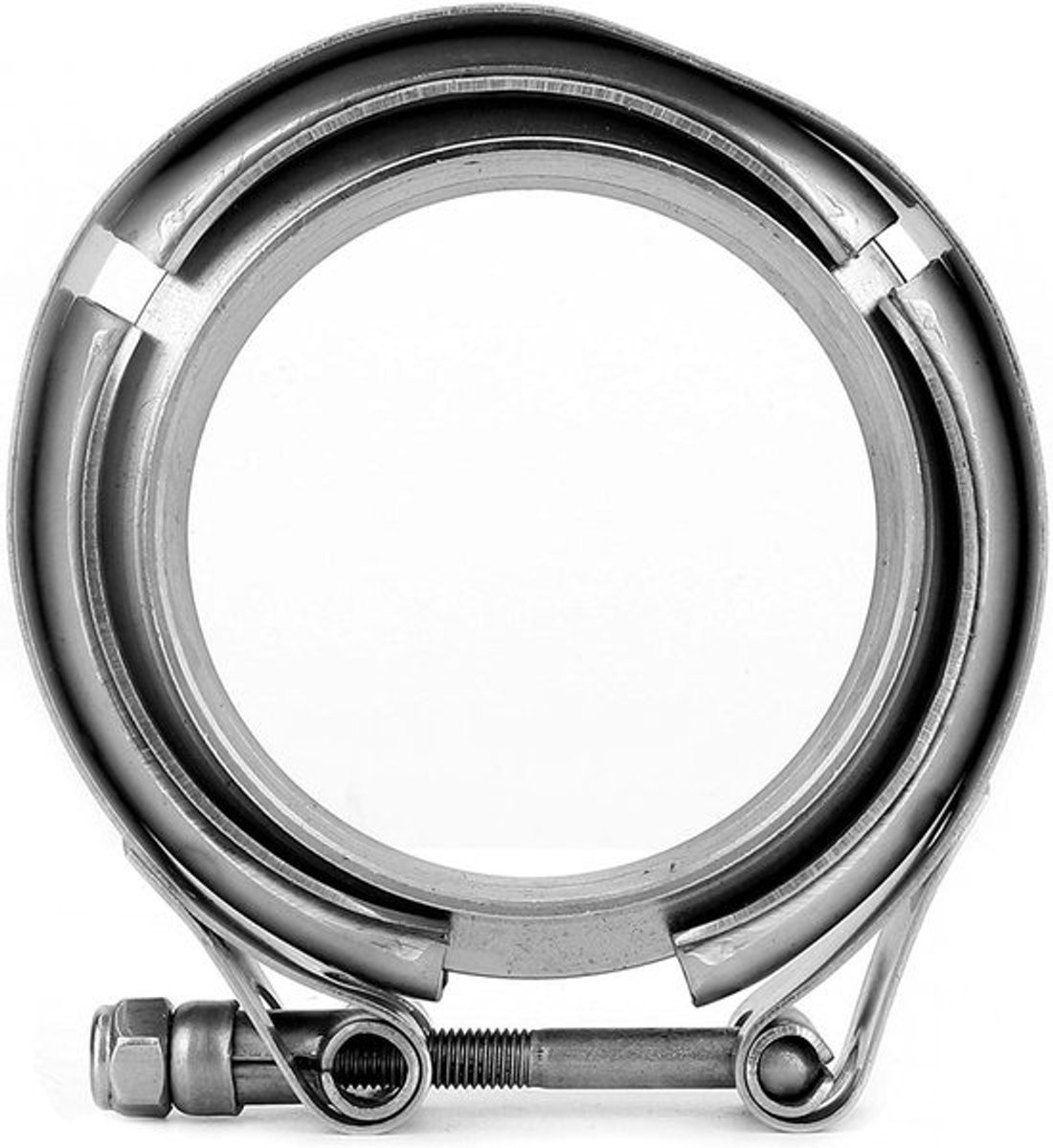 Dailygoods - Uitlaatpijp Turbo 2,75 Inch - Roestvrij Staal - V-bandklem - Flens Kit - Klemkit - Corrosiebestendig - Uitlaatsysteem