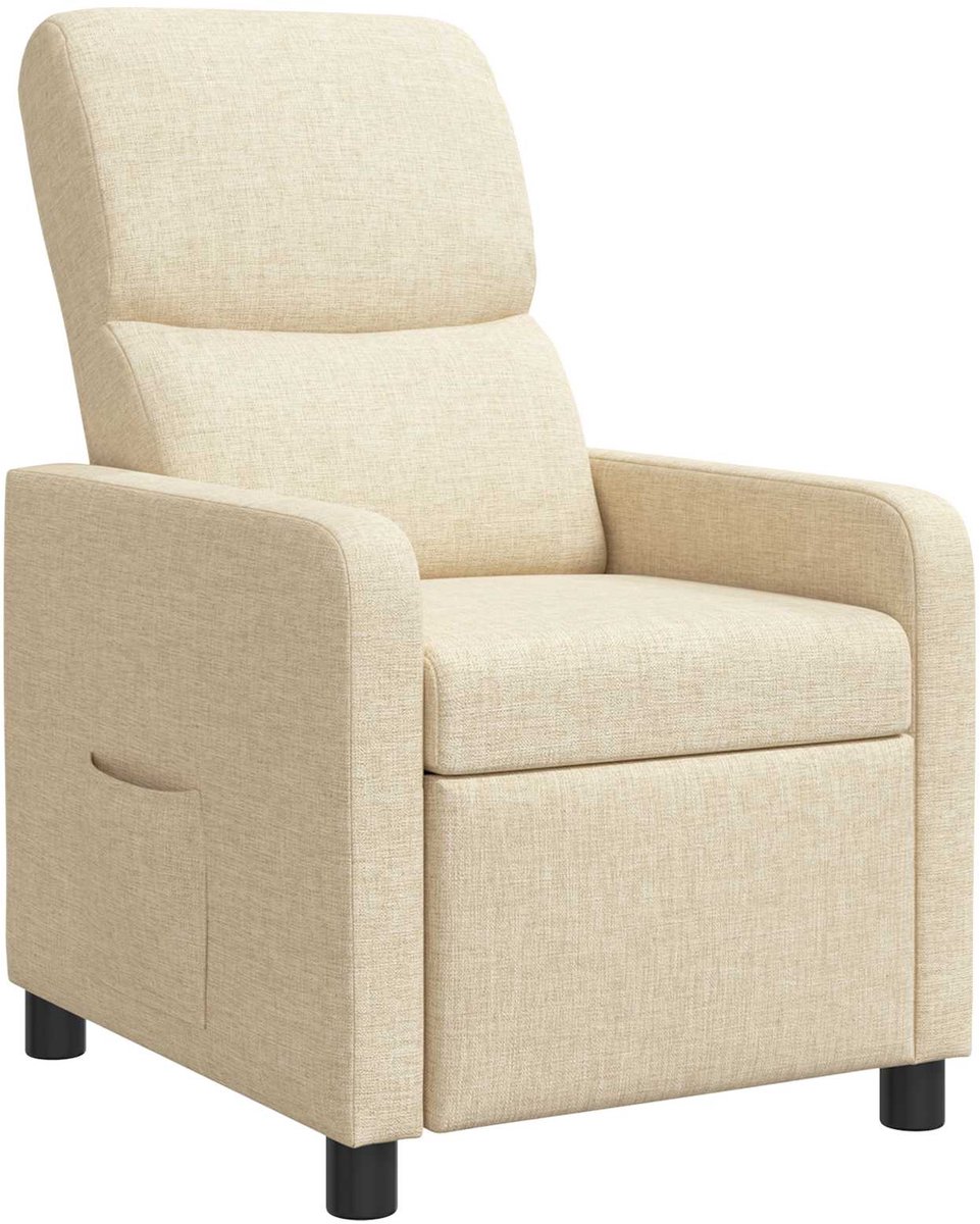 vidaXL Recliner - Crèmekleurig - Polyester