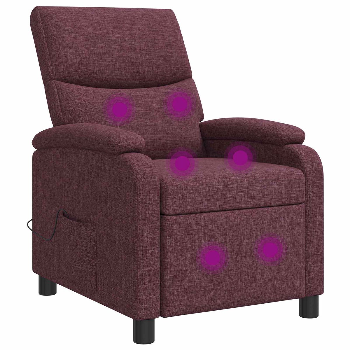 vidaXL Massage - Relaxstoel - Paars - Stof