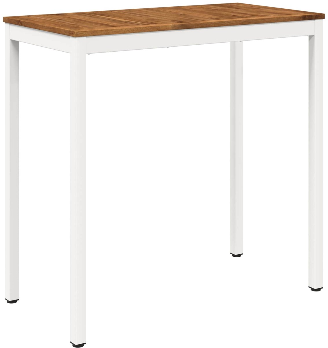 vidaXL Tuin - Bar - Tafel - NAARDEN - Natuurlijk - en - Wit - 108,5 - x - 55 - x - 105 - cm Natuurlijk en Wit