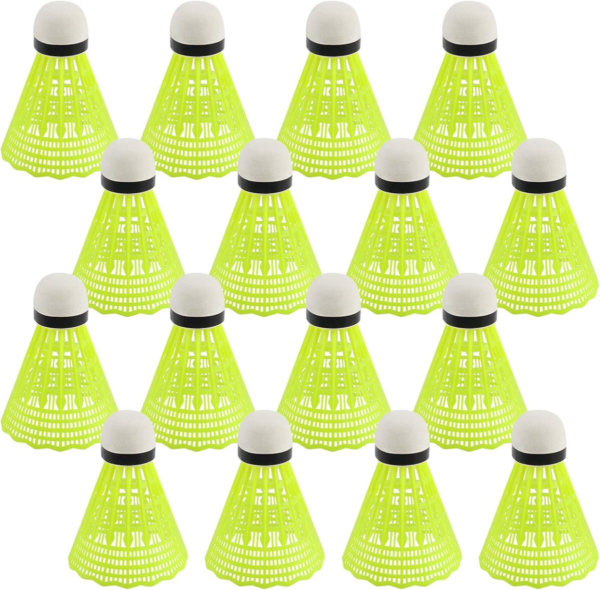 YUE QIN 18 stuks gele badmintonballen, nylon shuttballen, duurzame shuttballen, speed badmintonballen, badminton voor - ShopVlot