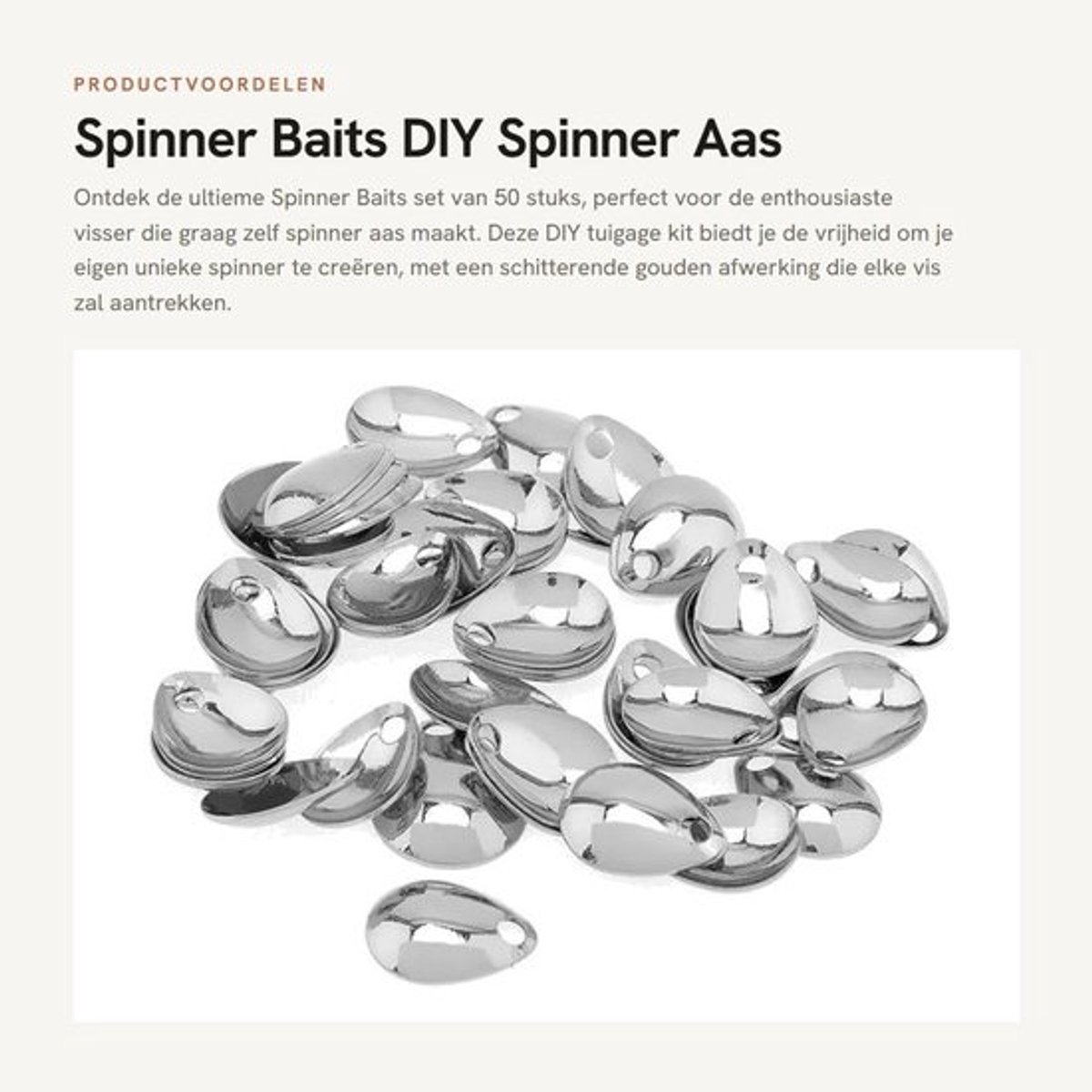 50 stuks spinnerbaits en lepels - DIY-spinnerbaitkit voor vissen - spinner rigs en aasaccessoires