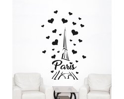 Paris France Eiffel tower love wall art decal decor vinyl sticker mural - ShopVlot