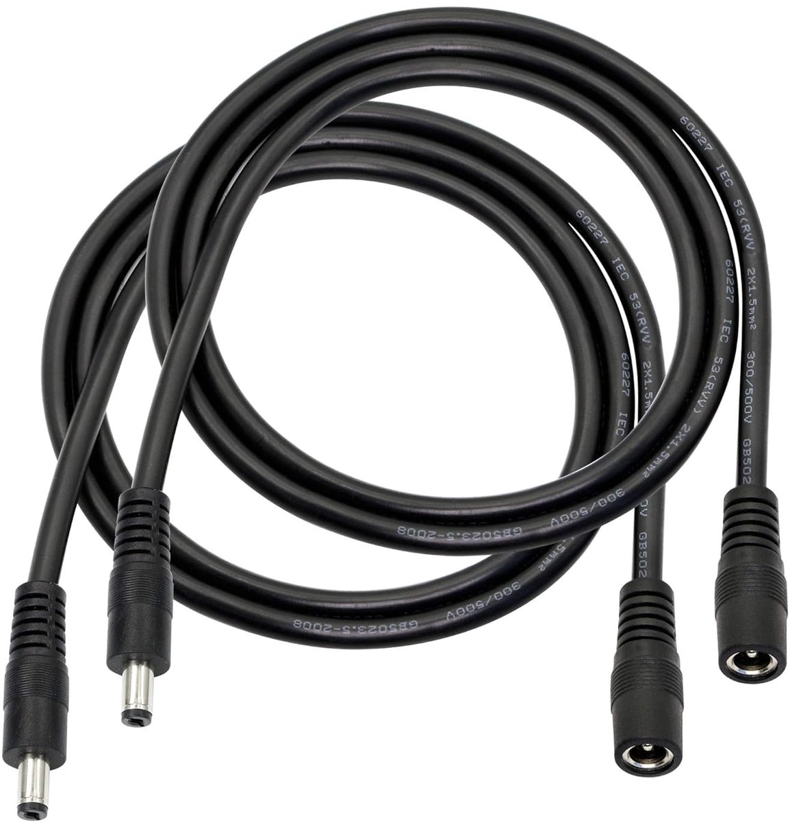 GINTOOYUN DC Extension Cable, DC 5.5mm x 2.1mm Plug to Socket, Power Cable, Powerful Cable for 12V CCTV Wireless IP - ShopVlot