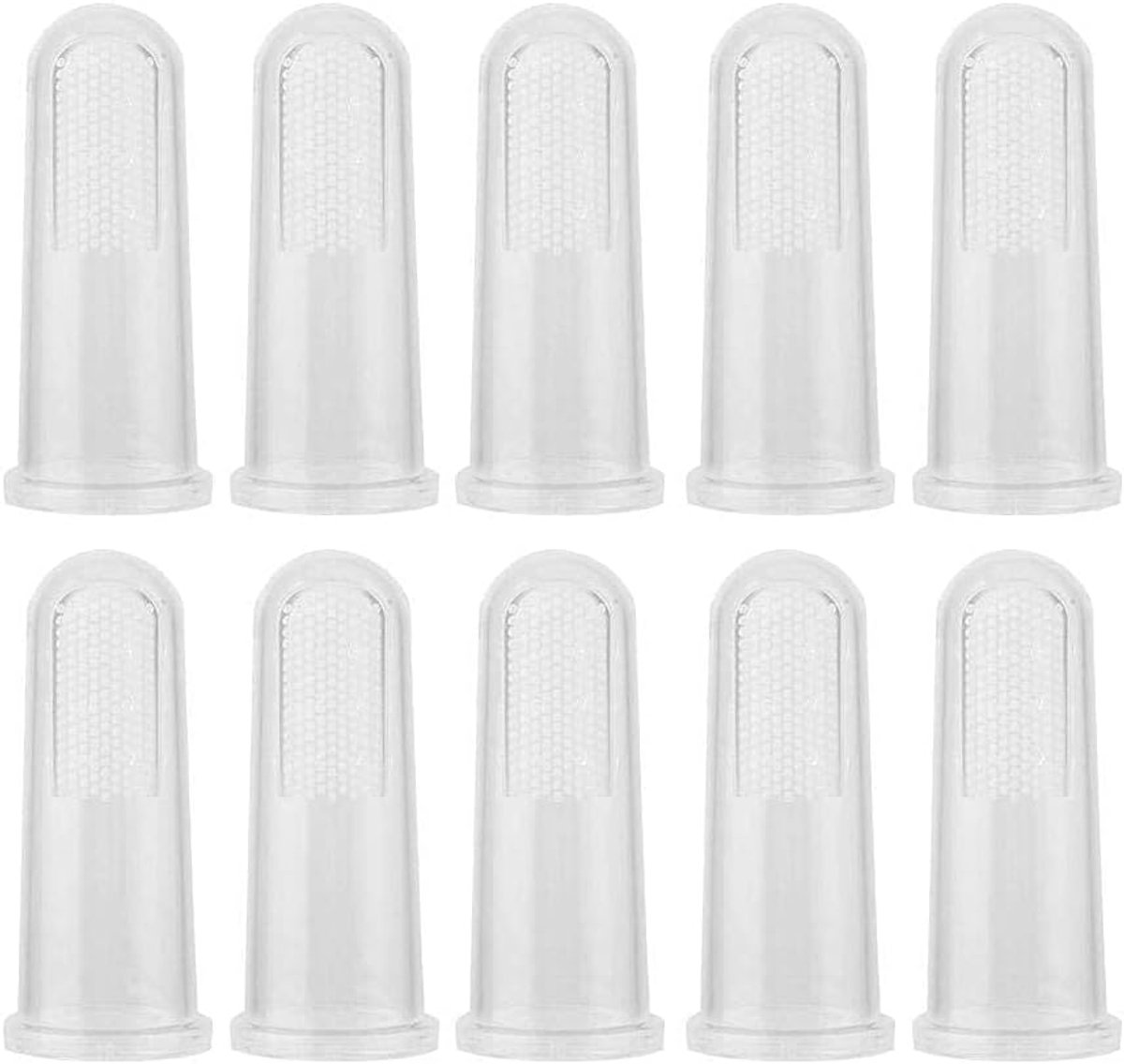 10-Delige Huisdier Vinger Tandenborstel Set, Zachte Reinigingsborstel voor Honden en Katten, Mondhygiëne Verzorging