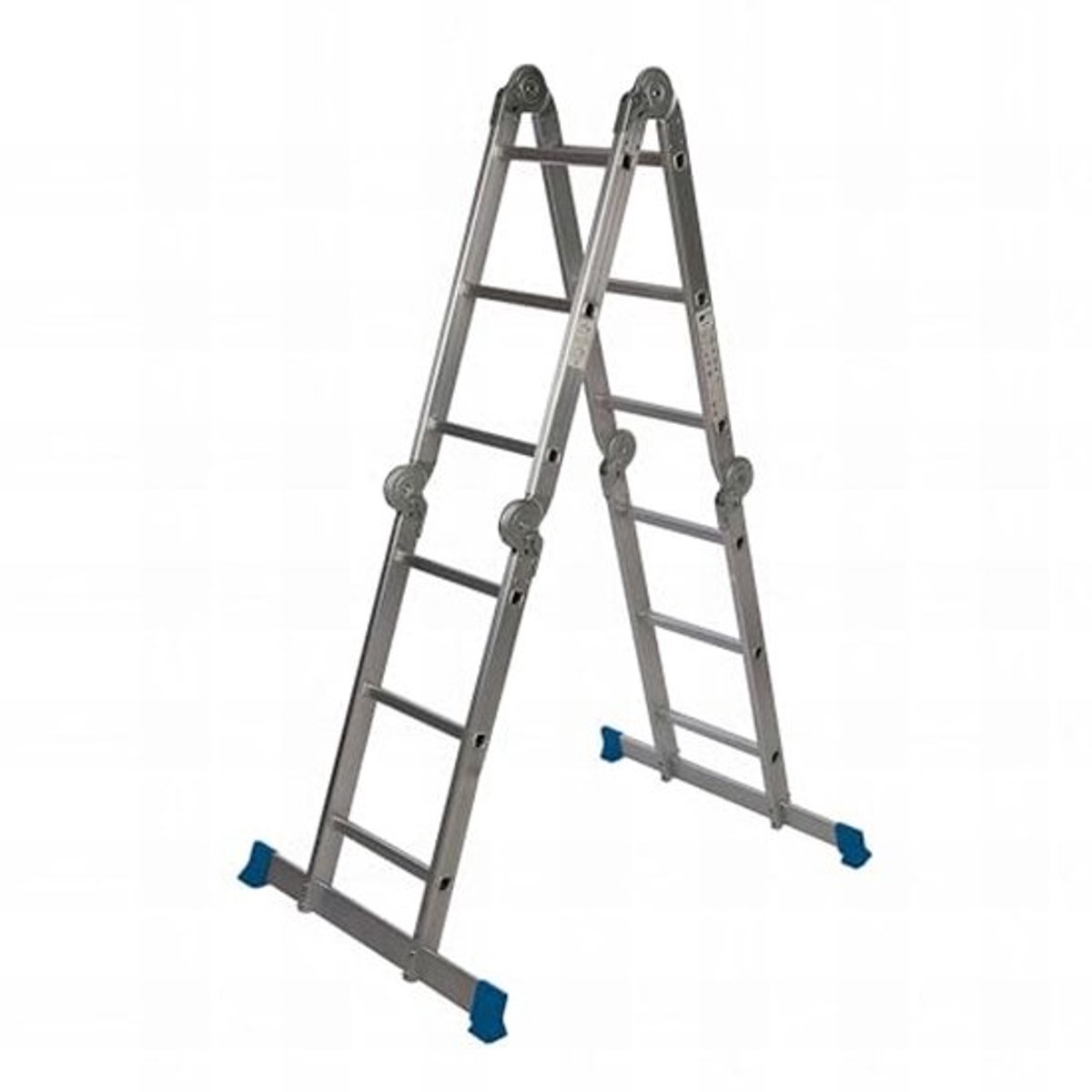 Multifunctionele aluminium ladder - met platform - 3,6 m - 12 treden