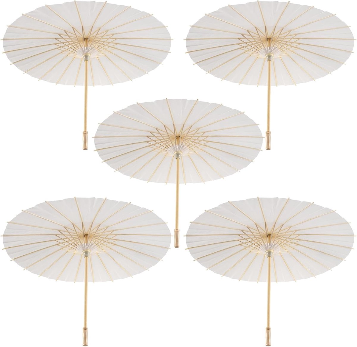 5 stuks papieren parasol, 60 cm, strandparasol, DIY-, fotografie-rekwisieten voor babyshower, feest, bruiloft