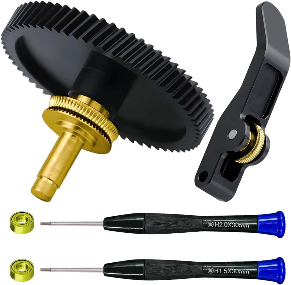 Extrudertandwielen van gehard staal voor de serie voor Bambu Lab A1; schuine dubbele vertanding extrudertandwielen met DLC Nano-coating voor A1 en A1 Mini