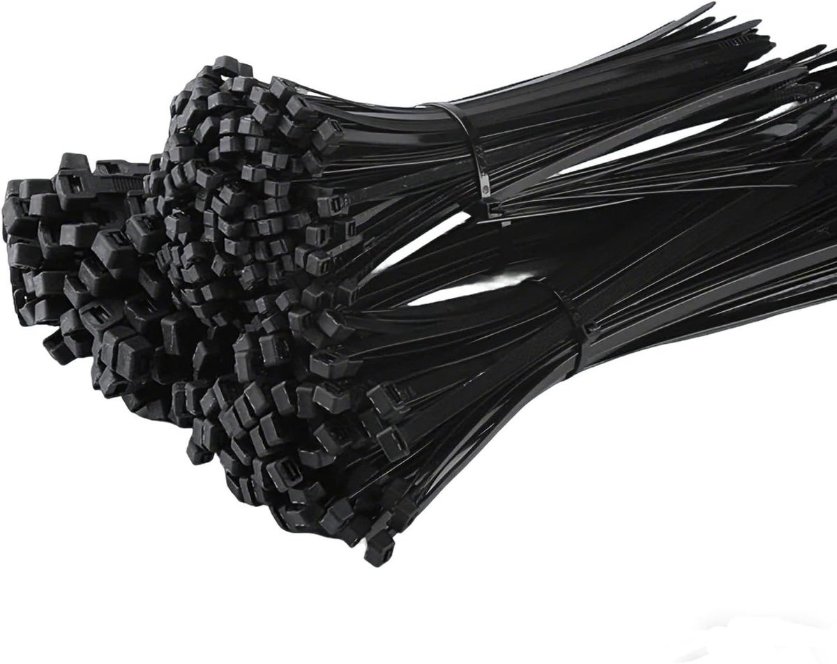 400pcs Black Cable Ties, Strong, 300mm x 7.6mm, UV Resistant Cable Ties, 45kg Tensile Strength, Cable Ties for Cable - ShopVlot