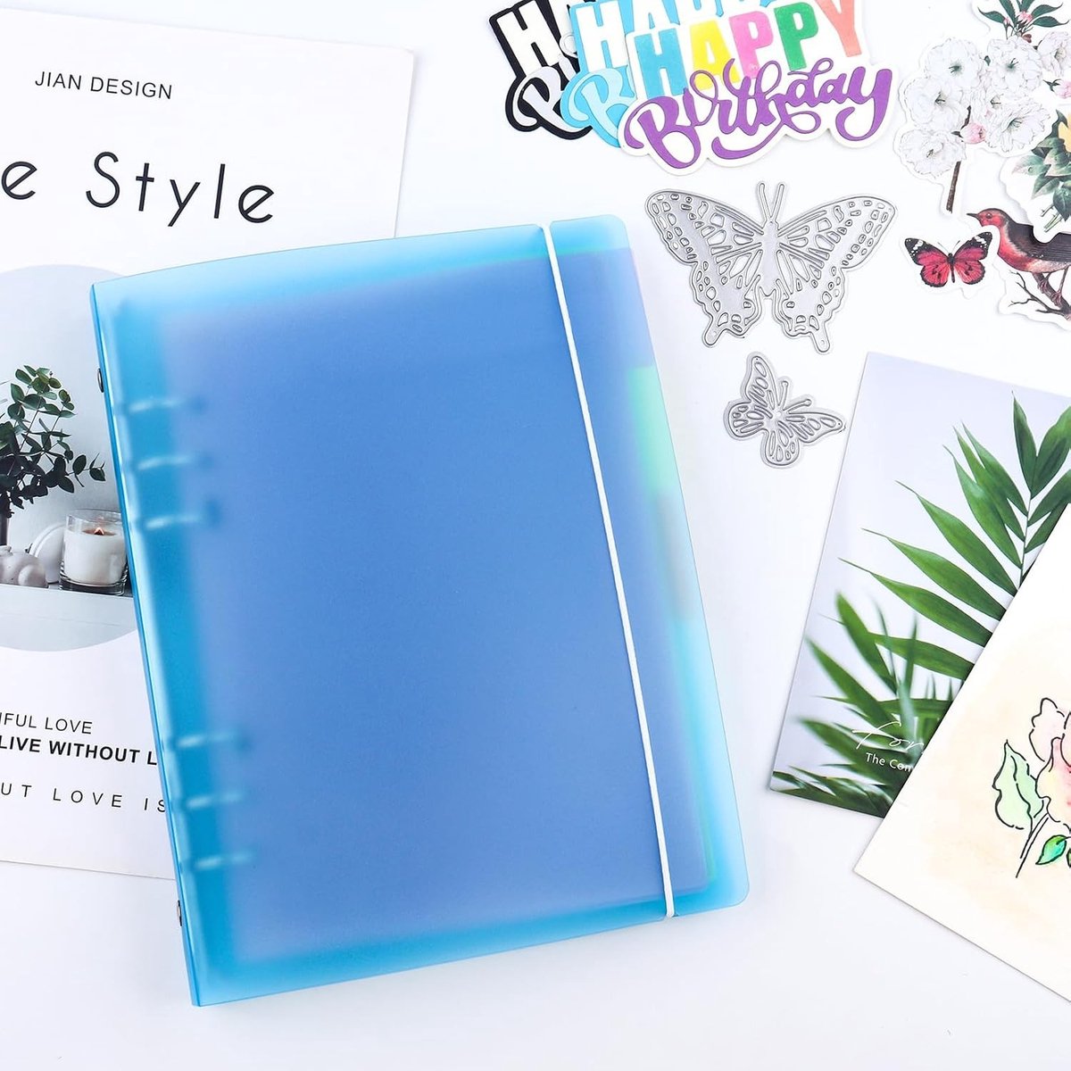 Set van 8 Stuks A5 6-Ring Binder Hoesjes - Transparant Zacht PVC voor Herbruikbare Notitieboekjes, Ideaal voor Stempels en Stansopslag — cadeau in Cadeau-ideeën - foto 6