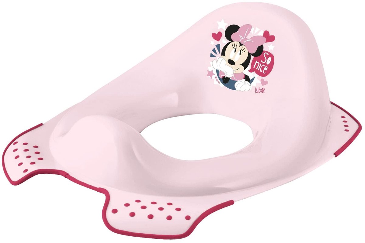 SnelShoppen - Toiletverloopstuk voor meisjes, Lulabi Minnie Icon, polypropyleen, geschikt voor kinderen vanaf 24 maanden, roze, ideaal voor zindelijkh