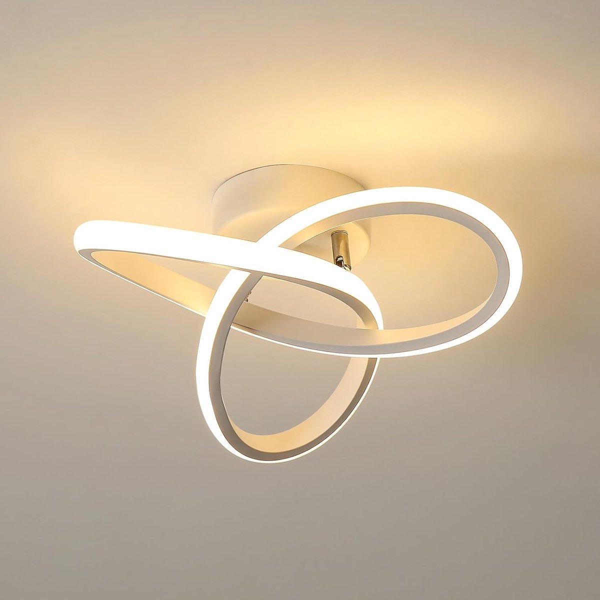 SnelShoppen - Moderne LED Plafondlamp 22W 2500LM Warm Wit 3000K Aluminium 25cm - Perfect voor Slaapkamer, Keuken, Woonkamer, Balkon en Gang