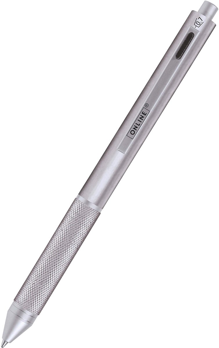 SnelShoppen - Online Multipen 4-in-1 Balpen & Potlood, Multifunctionele Pen van Metaal met 3 Balpenvullingen in Blauw, Zwart, Rood en Vulpotloodvullin