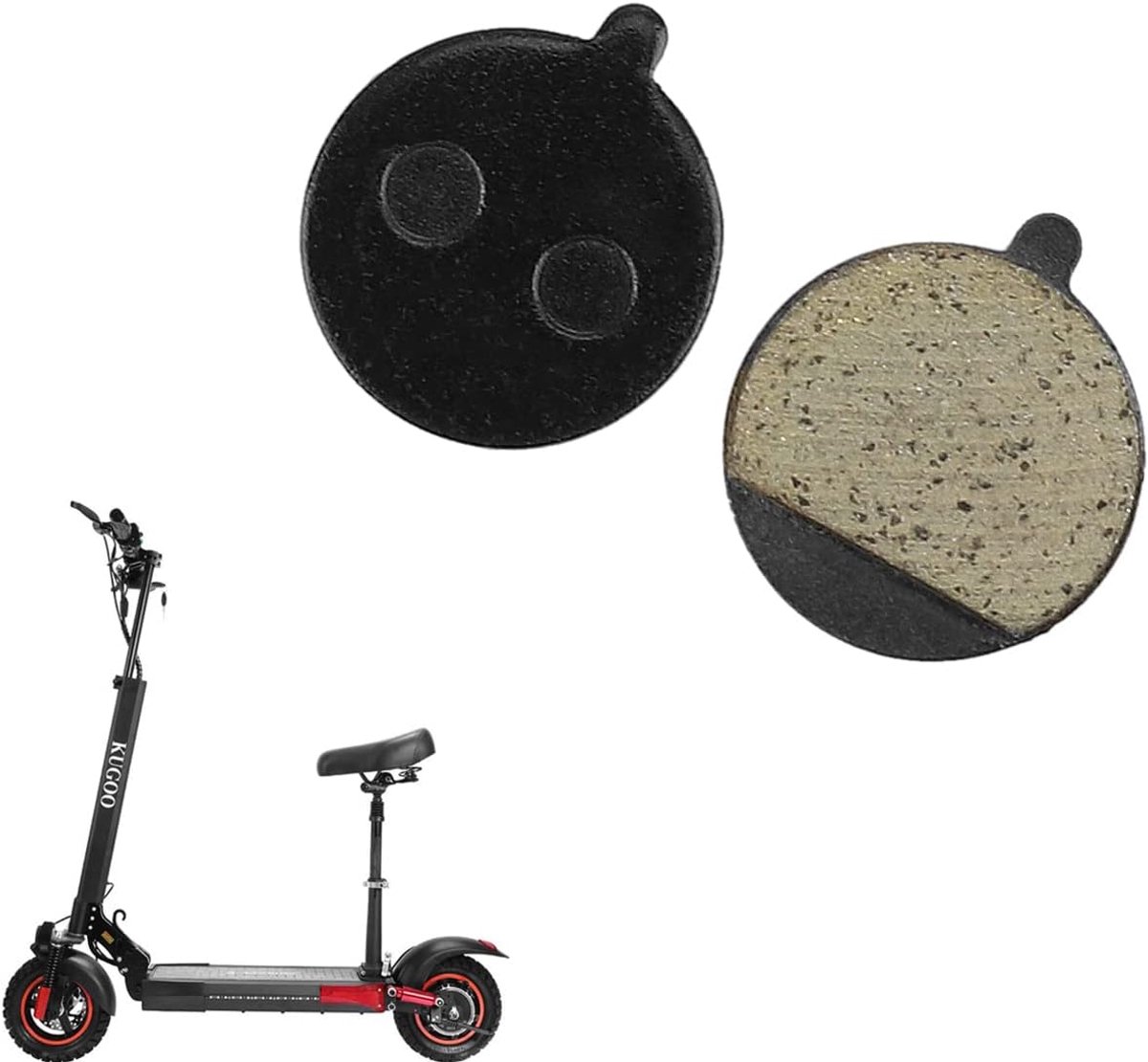 SnelShoppen - 2 Stuks Remblokken Voor Elektrische Scooter, Vervangingsonderdelen, Duurzaam, Hoge Temperatuur Weerstand, Verbeterde Remprestaties, Gesc