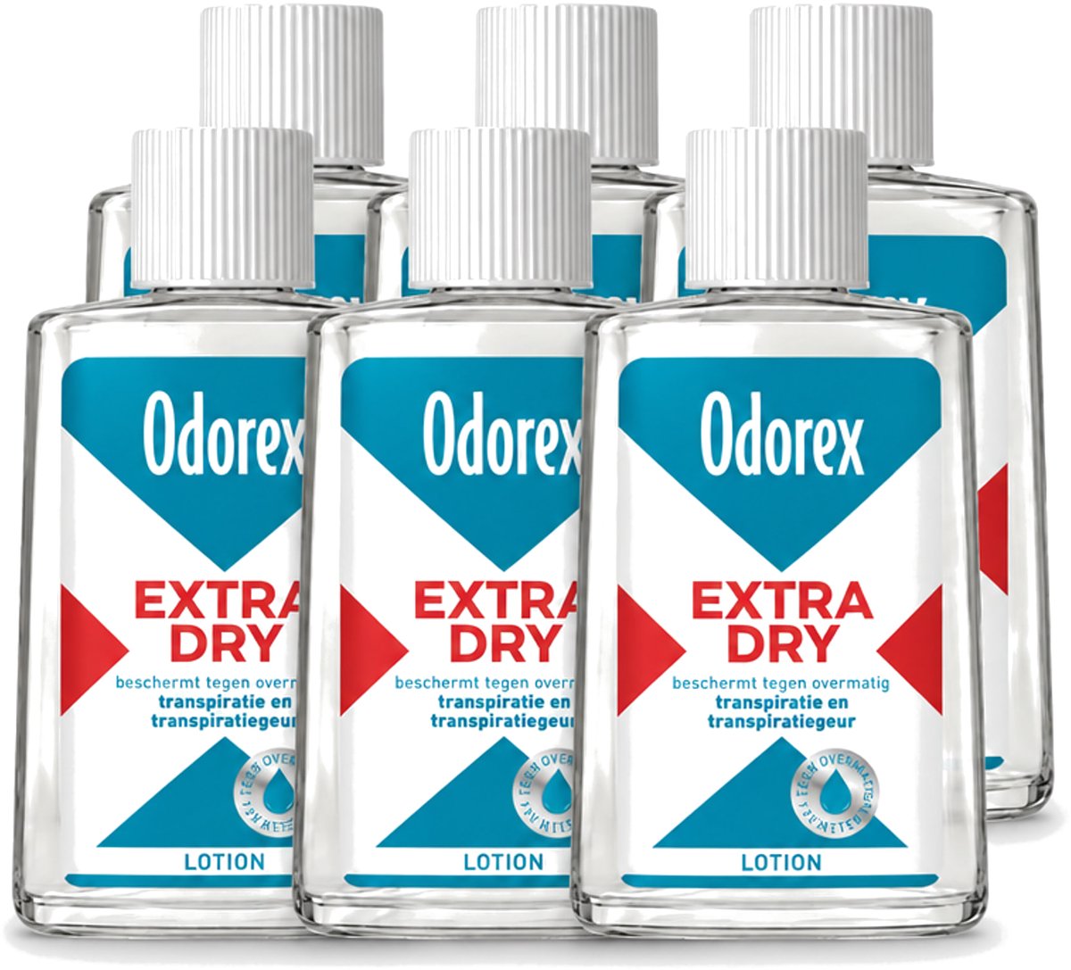 6 x Odorex - Deodorant Lotion - Extra Dry - Tegen Overmatig Zweten - 50 ml - Voordeelverpakking - 6 stuks