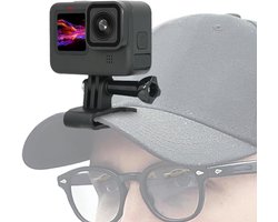 Clip Mount Baseball Cap Clamp Quick Release Mount Compatibel met GoPro Hero 13 12 11 10 9 8 7 6 5 Zwart, DJI Osmo Action 5 Pro/4/3, AKASO/Crosstour/Campark en de meeste actiecamera