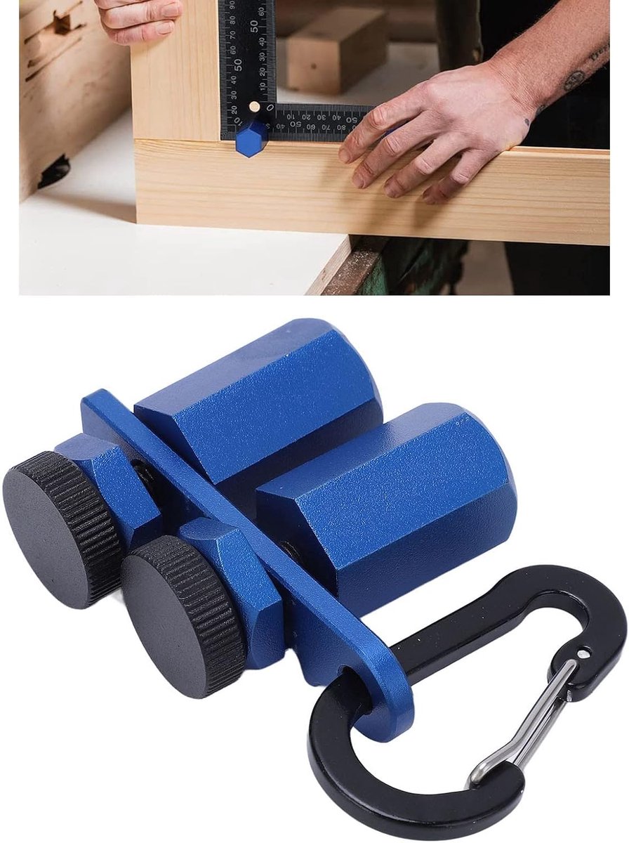 Vierkant aluminiumlegering voor trapindeling, blauwe trapmeter met hoge precisie, duurzame opbergoplossing voor trappen – ideaal voor veilige en gestructureerde binnen- en buitenhuisgebruik