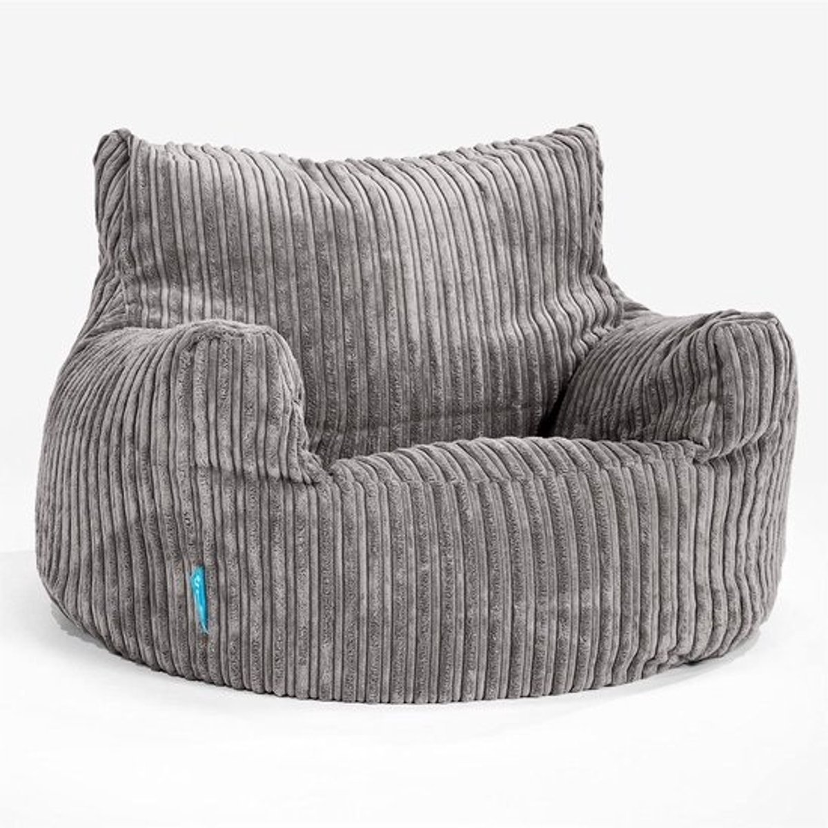 Kinderfauteuil in zitzakstijl - Zacht kindermeubel - Voor spelen, lezen en tv-kijken - Kindveilige rits - 50x50x50 cm - Grafietgrijs
