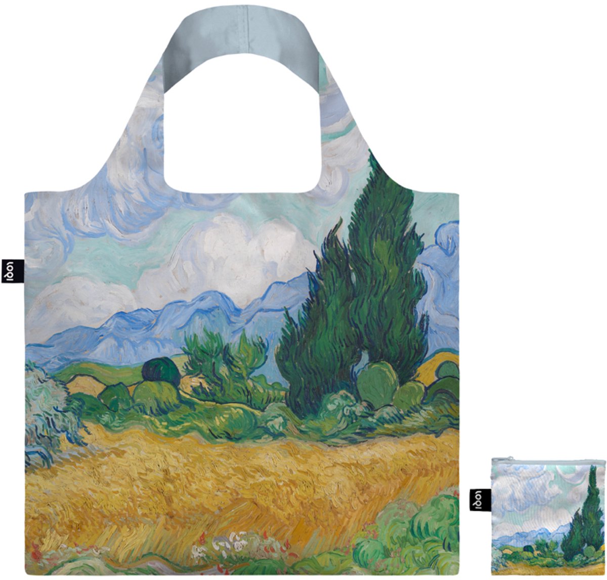 LOQI Bag Large - A Wheatfield with Cypresses CiCLO