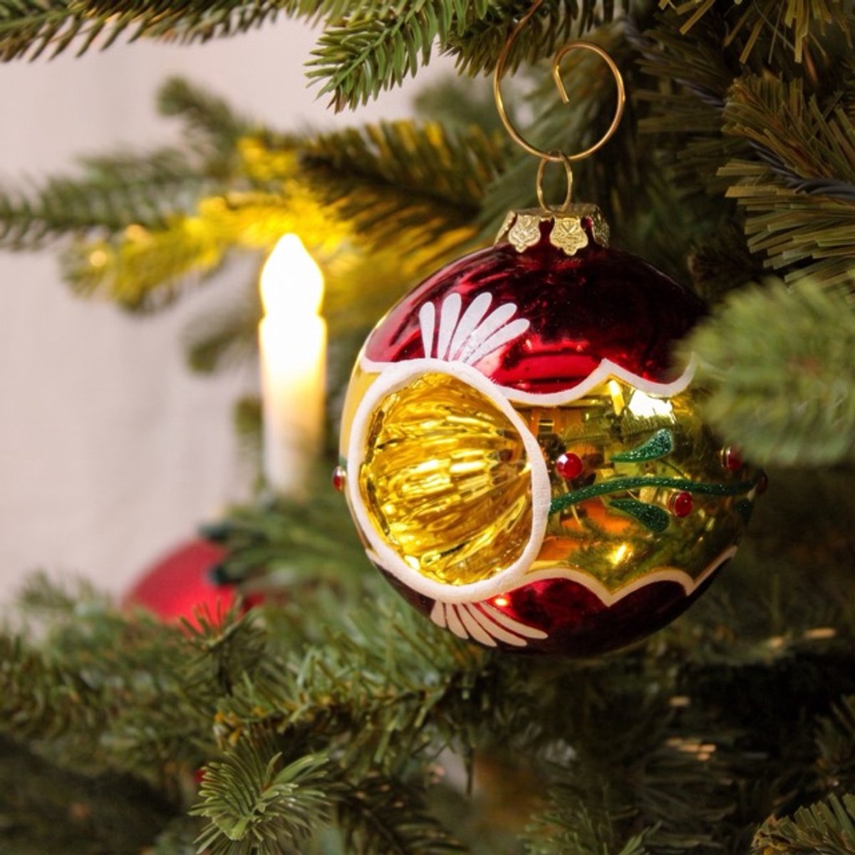 Nostalgische kerstlampjes voor in de Kerstboom - Kaars - LED snoer - 20 kaarsjes op 6m – foto 6