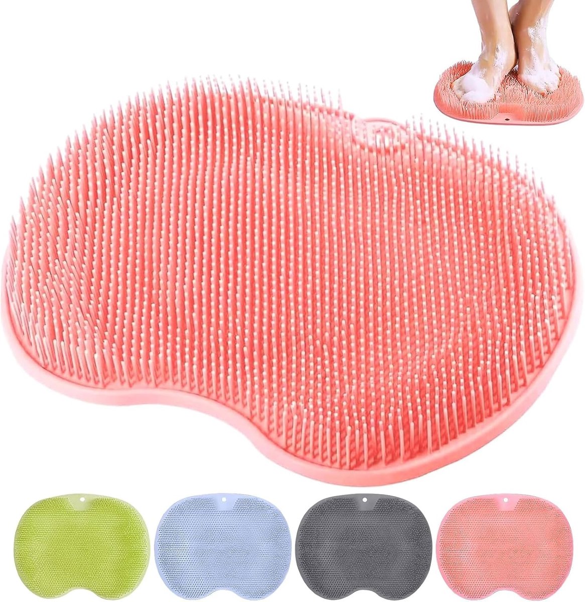 Non-slip Silicone Massager Shower Brush Foot Massager Foot Massager Shower Foot Massager Silicone Foot Shower Scrubber - ShopVlot