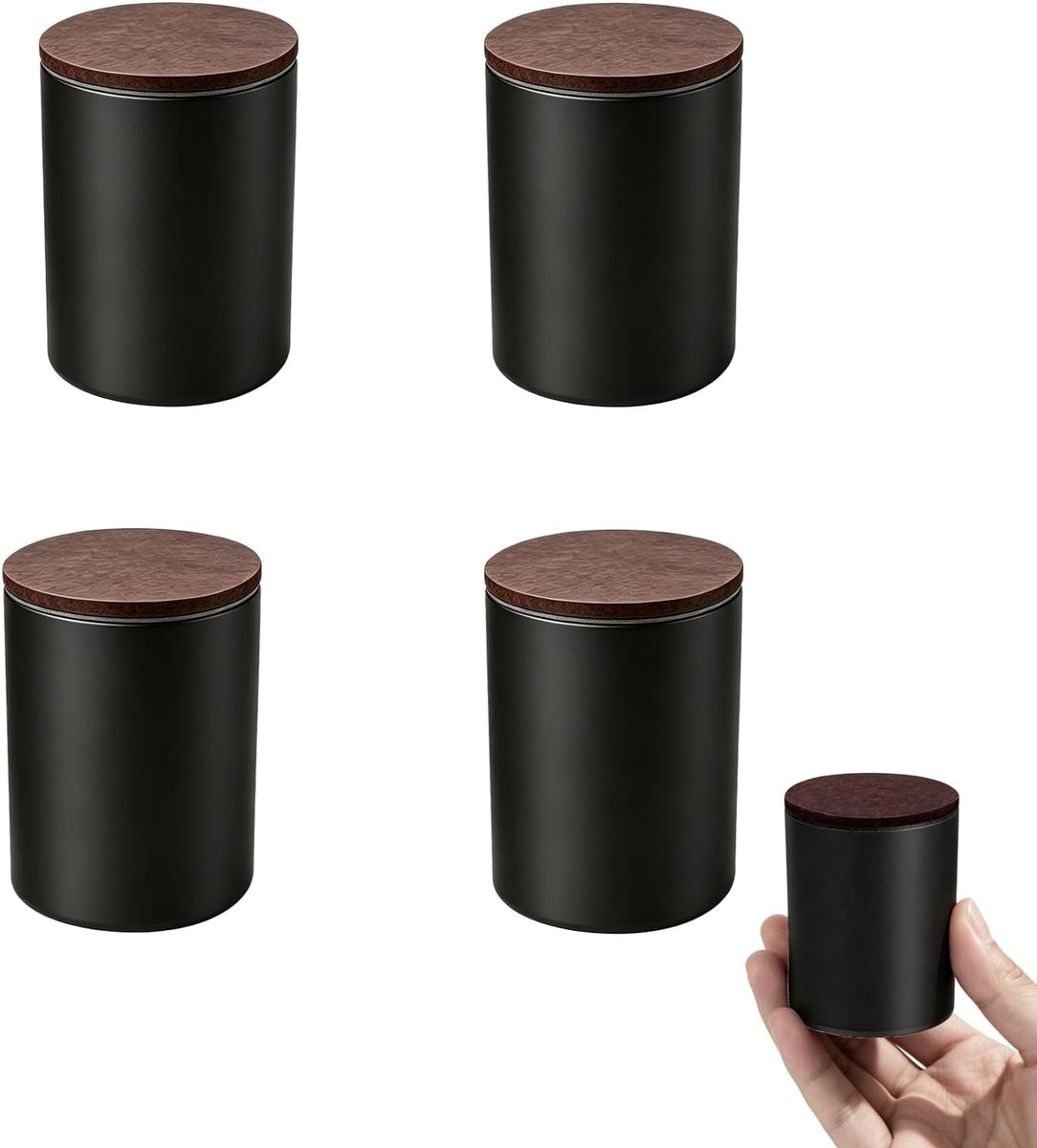 Meubelverhoger van koolstofstaal, 4 stuks plakbare meubelpoten, meubelverhoger, diameter 6 cm, voegt 10 cm hoogte toe, voor verhoging van bank, tafel, kast, bureau, rond, zwart