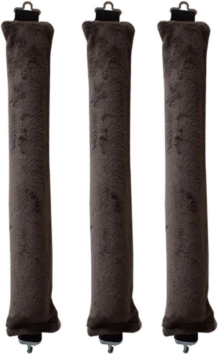 3-pack hitteloze krulspelden - voor alle haartypes - flexibele staven met haken - Bruin - Slaapkrulspelden - voor langdurige krullen