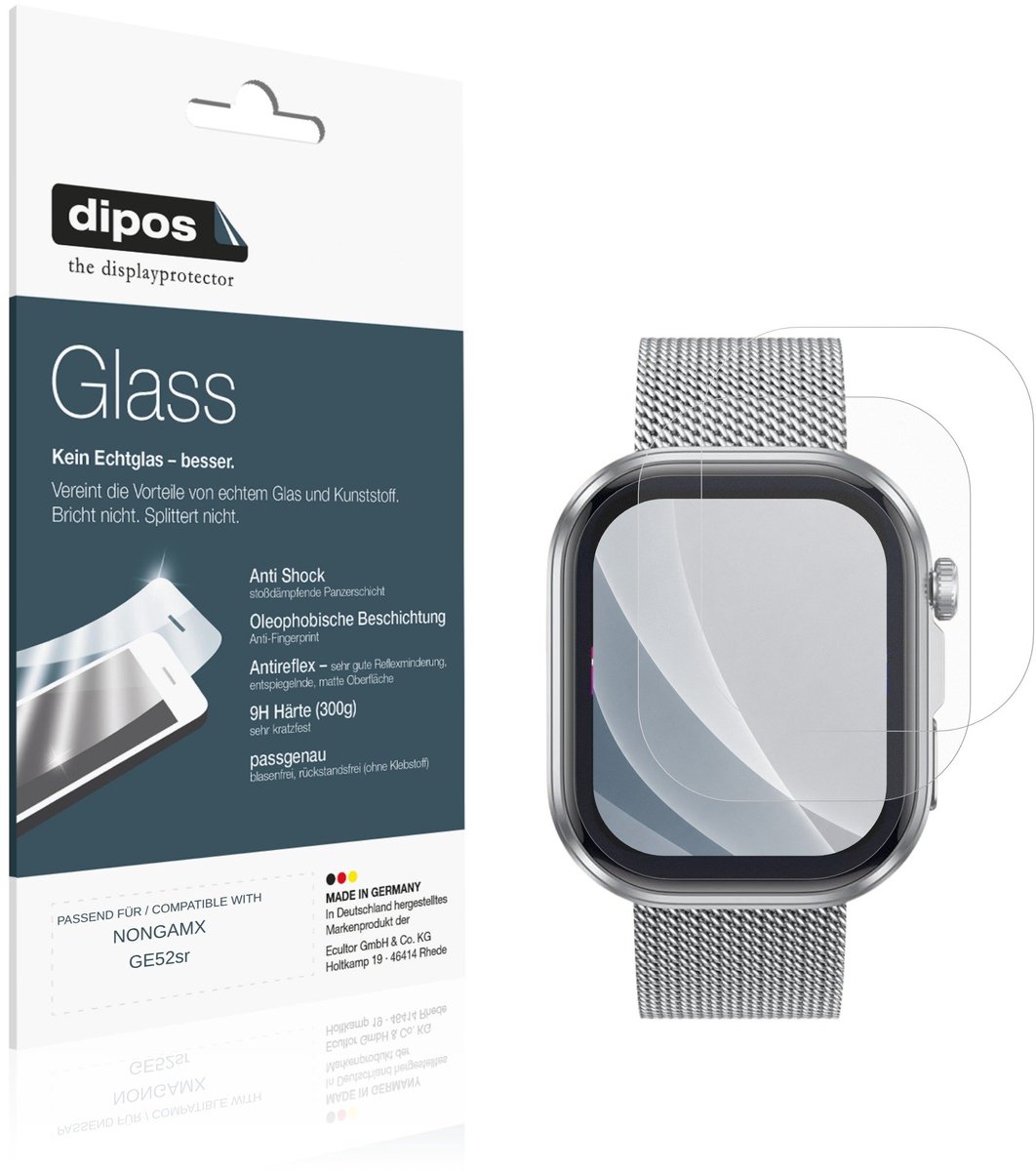 dipos – 2x Matte Pantserfolie geschikt voor NONGAMX GE52sr | 9H Screenprotector