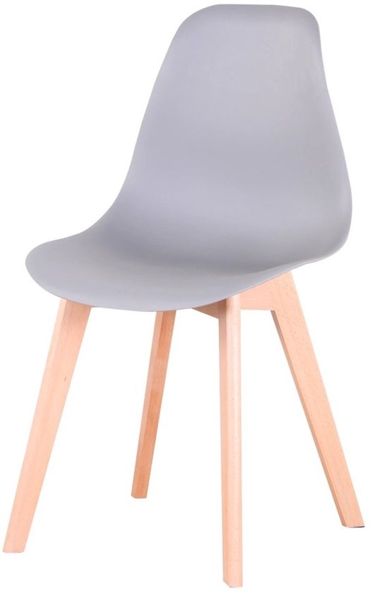 Asaam set met tafel en stoelen - 4 stoelen en ronde tafel - Massief houten poten - Voor woonkamer, eetkamer, keuken en kantoor - Tafeldiameter 80 com