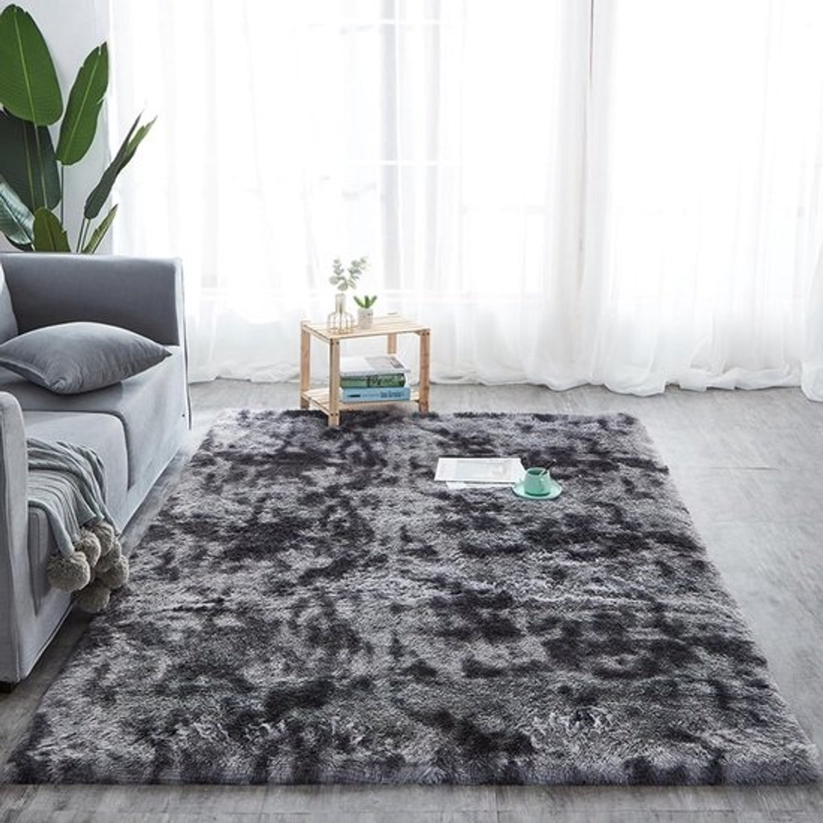 Hoogpolig tapijt - 160x230 cm - Pluizig woonkamertapijt - slaapkamertapijt - in diverse kleuren