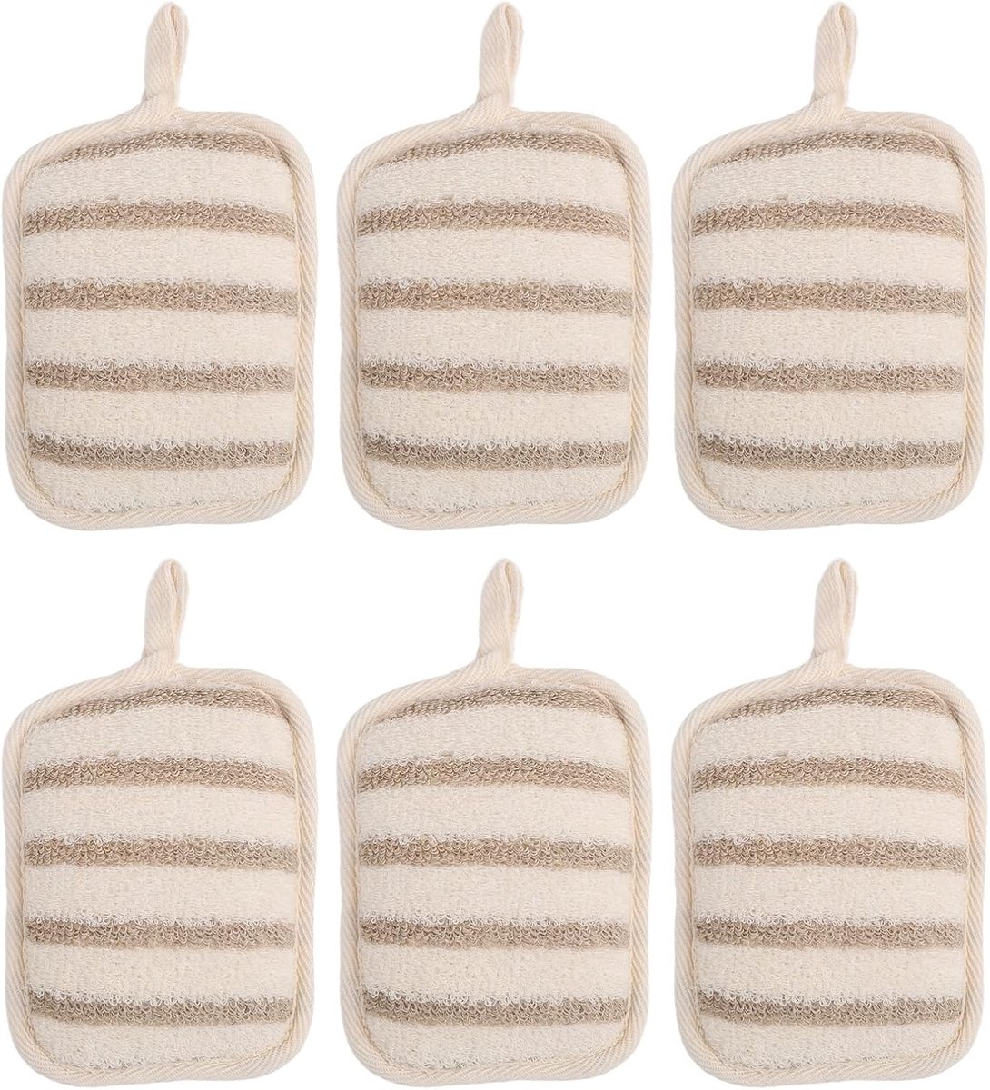 Washandje, 6-delig Washandje Exfoliërend, Dubbelzijdige Doucheschrobpads Voor Douchedoek Thuis En Op Reis
