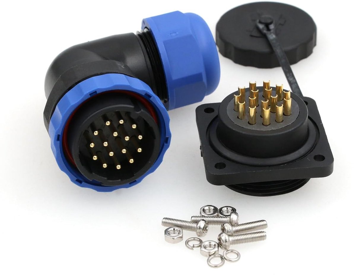 SD28 28 MM vierkant waterdicht IP68 Aviation LED stekker voeding stekker socket bulkhead mannelijke vrouwelijke stekker (16pin 10A 380V)